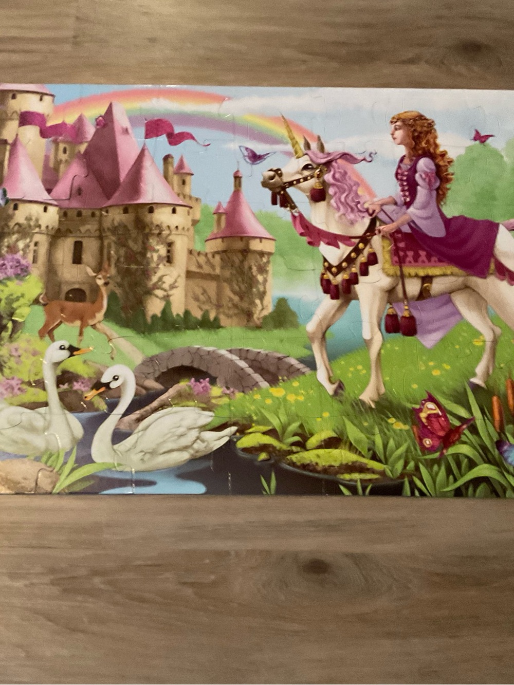 Melissa  and Doug | Princess Unicorn Castle Wall Art - Pink & Purple